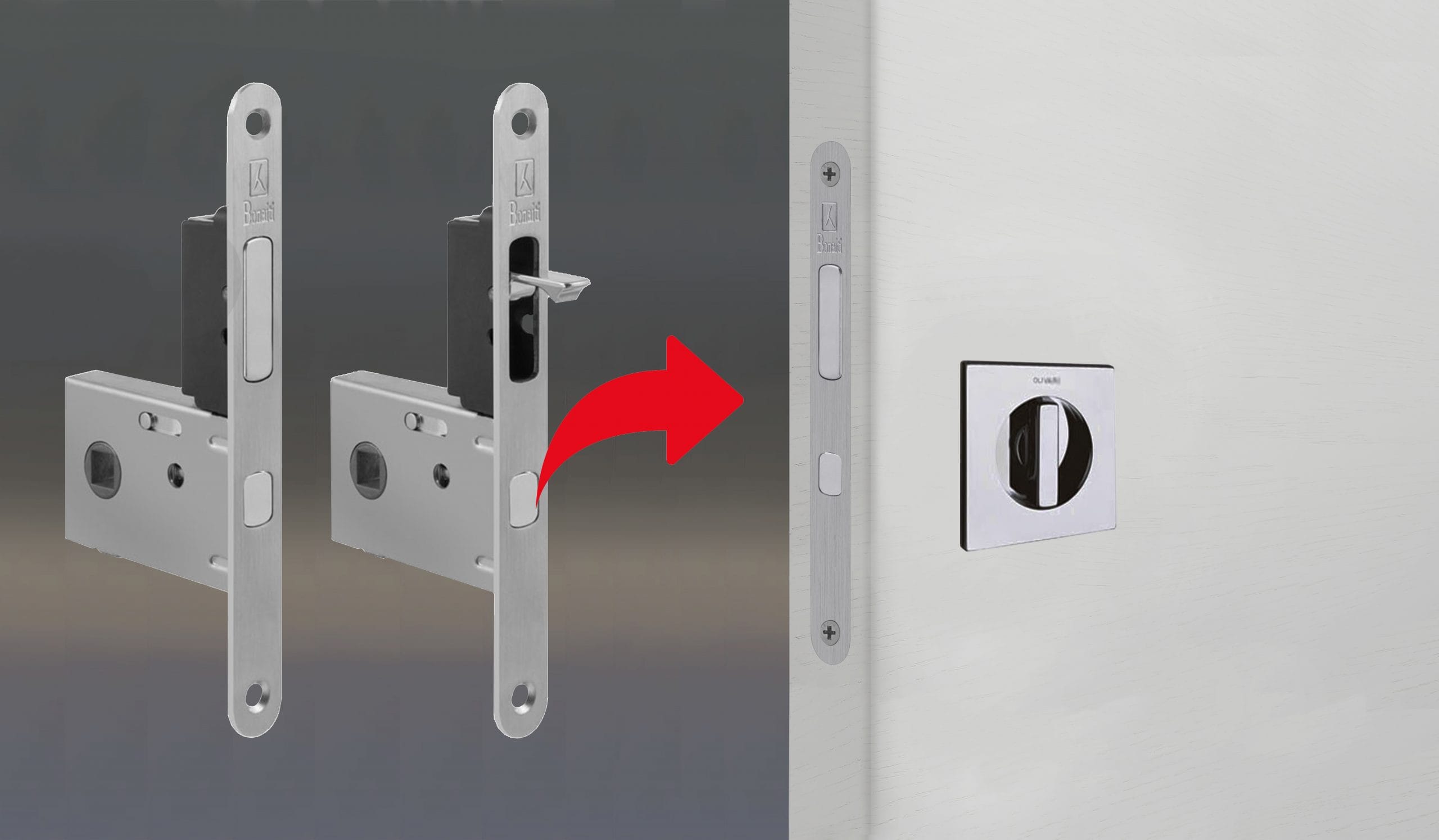 Sliding Door Lock With Integrated Finger Pull - Bellevue Architectural