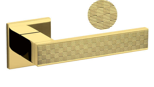 Brass door handle - Diana Damier Square by Olivari M1DDS1