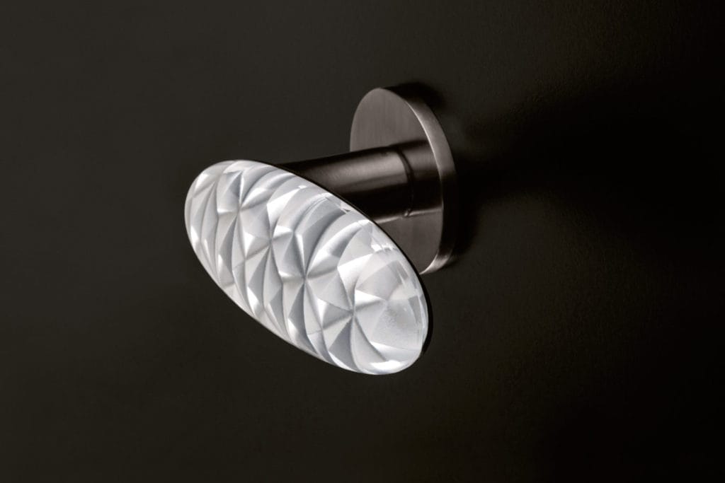 Crystal Diamond Round Door Handle - Bellevue Architectural