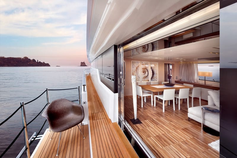 Project: Yacht SL104 for San Lorenzo designed by Dordoni Architects