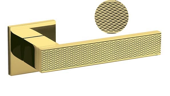 Brass door handle - Diana Barley Square by Olivari M1DBS1