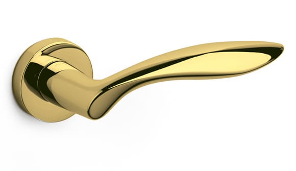 Brass door handle - Onda by Olivari M175R1
