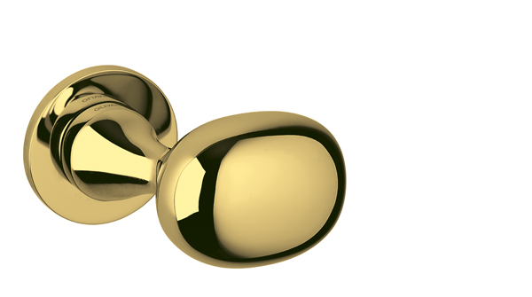 Brass door handle - Melanzana by Olivari M266