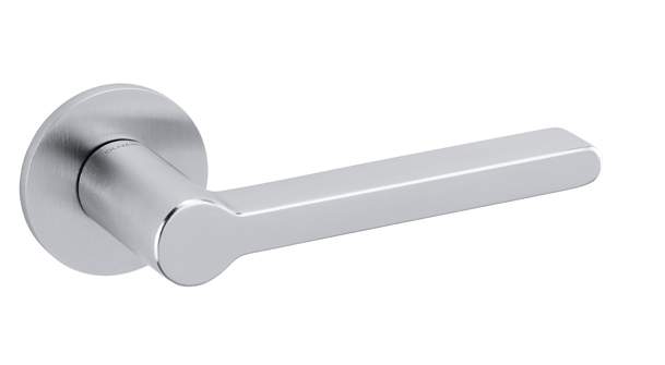 Logo L Round Door Handle by Bellevue Architectural