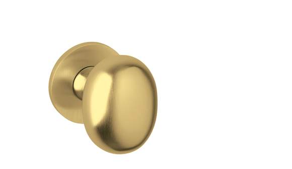 Melanzana Central Round Door Knob On Round Rose by Bellevue Architectural