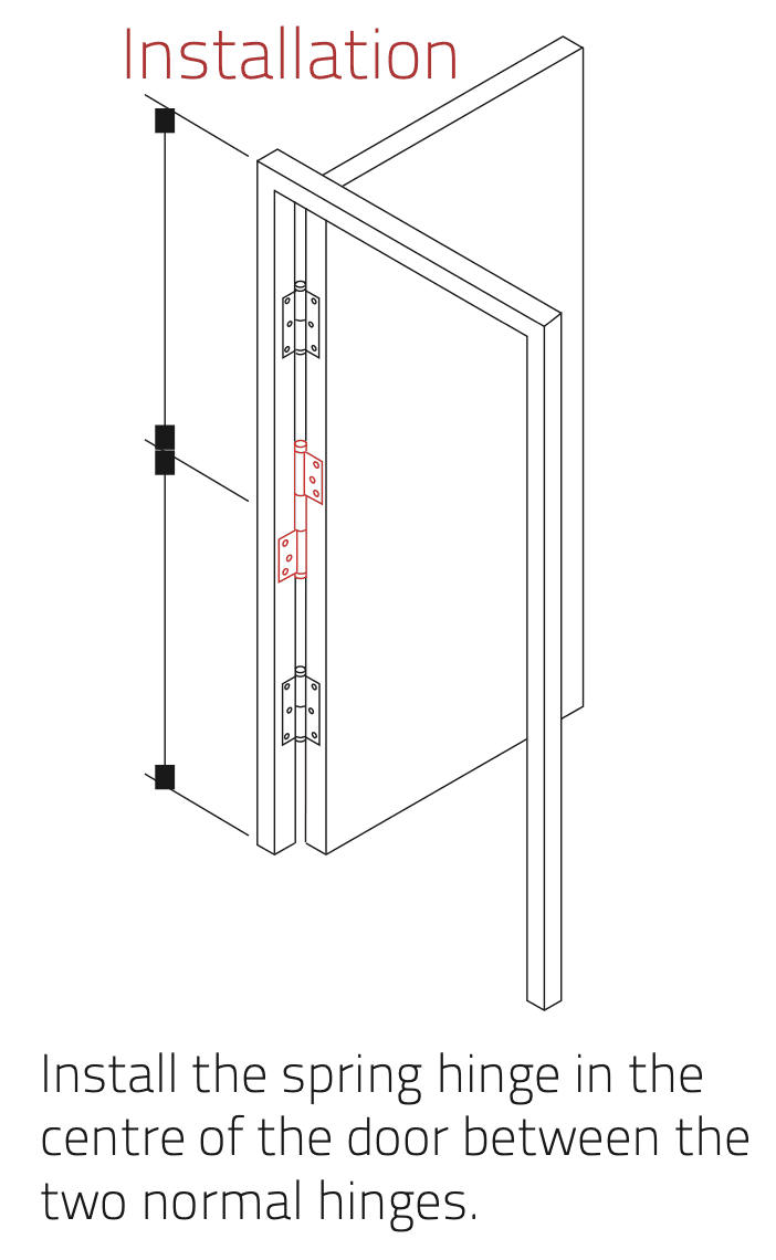 Justor Spring Hinge for Light Doors - Bellevue Architectural