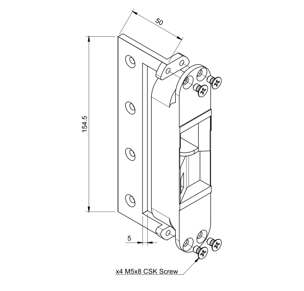 CEAM Offset Fixing Plate by Bellevue Architectural
