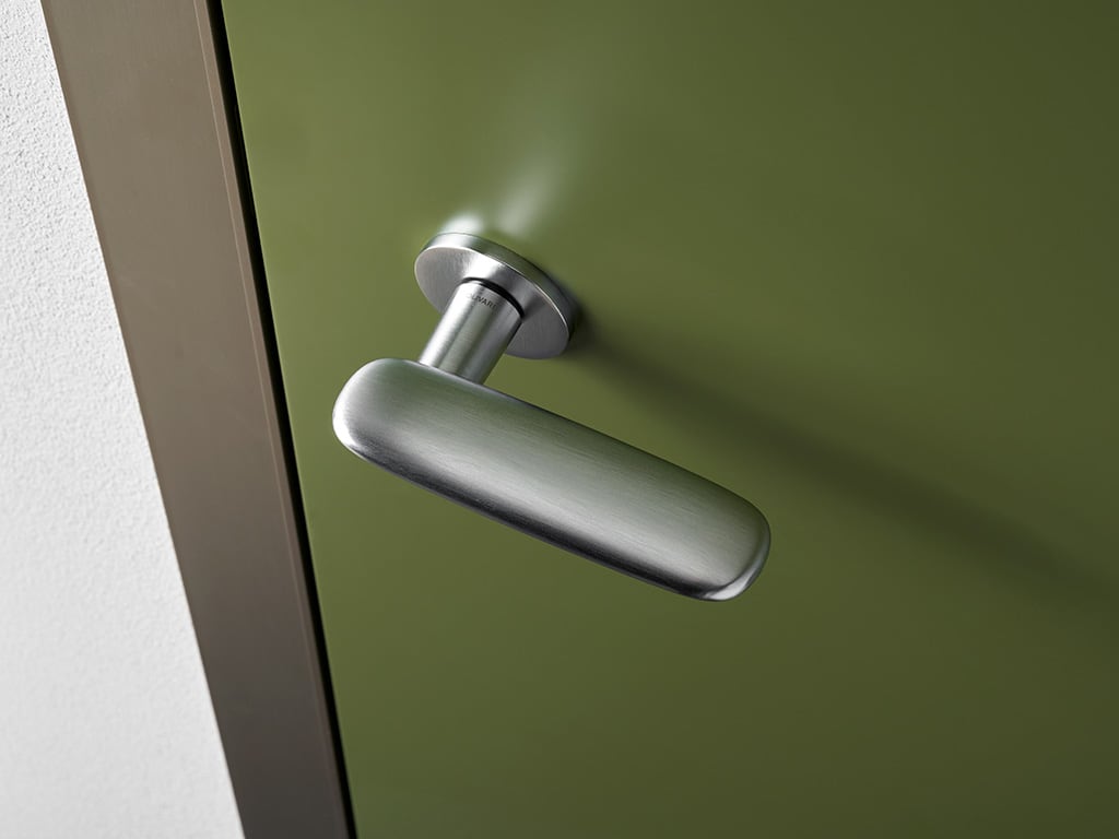 Dolmen Round Door Handle from Olivari designed by Naoto Fukasawa