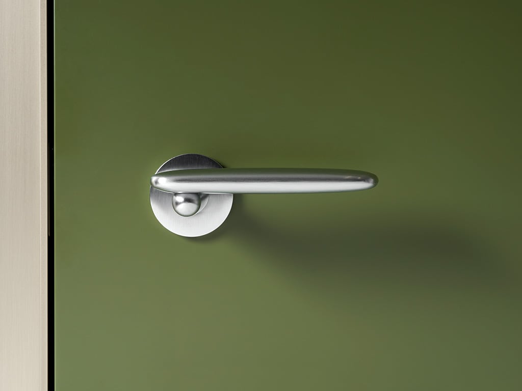 Dolmen Round Door Handle from Olivari designed by Naoto Fukasawa