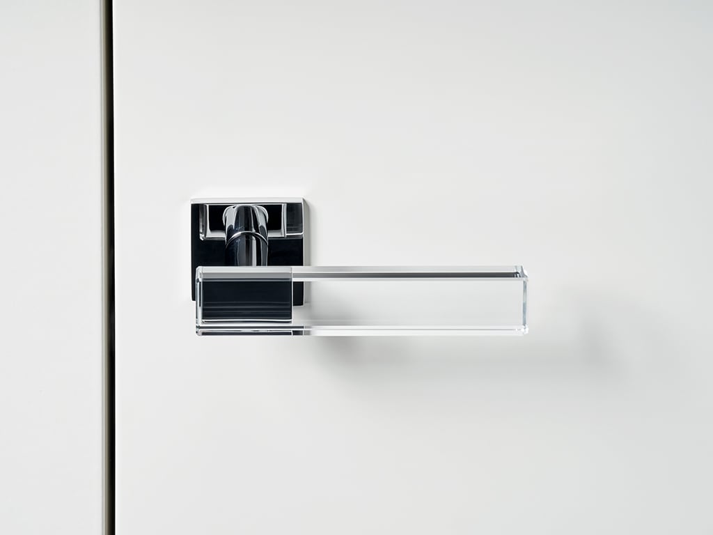 Mare Square Door Handle from Olivari designed by Matteo and Renzo Piano Design Studio