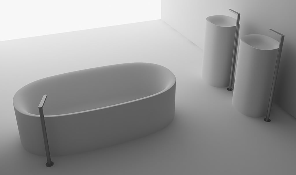 Sabbia bathroom collection designed by Naoto Fukasawa for Boffi